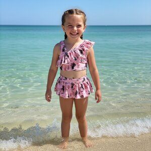 RETRO COWGIRL Swimsuit, PINK Cowgirl Swimsuit